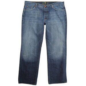 7 For All Mankind Jeans Size 40 Relaxed Cotton Dark Denim Button Fly